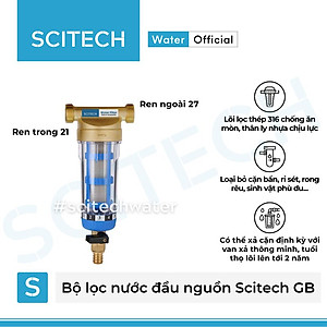 Bộ lọc nước thô đầu nguồn mini Scitech GB - Hàng chính hãng