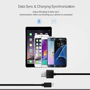 Dây cáp sạc Micro USB hiệu CHOETECH S-MT009 (sạc nhanh 2.4A, chất liệu cao cấp, chip sạc thông minh, dài 100CM) - Hàng chính hãng