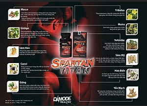 Thực phẩm chức năng hỗ trợ tăng cường sức khỏe nam giới Spartan Titan Damode lọ 30 viên