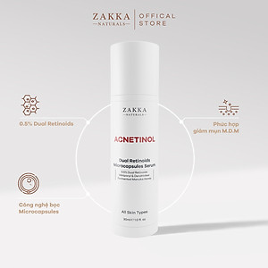 Tinh chất Retinol Zakka Naturals dành cho da dầu, mụn - Acnetinol 30ml