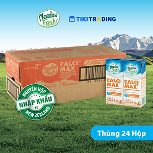 Thùng 24 Hộp Sữa Tươi Tiệt Trùng Giàu Canxi Meadow Fresh (200ml / Hộp)