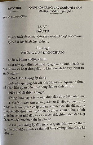 Luật Đầu Tư Năm 2020 