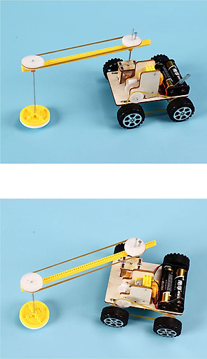 Đồ Chơi Lắp Ráp Robot Lau Nhà, Đồ Chơi Gỗ Xe Oto Quét Dọn, Đồ Chơi Khoa Học Tự Làm J-50 DIY Wood Steam - Chính Hãng BABYBOSS + Tặng Kèm 01 Tranh Ghép Bằng Gỗ