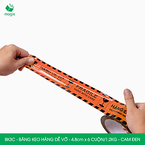 Cuộn băng keo HÀNG DỄ VỠ 4.8 cm - Băng dính niêm phong đóng hàng - Nhiều màu