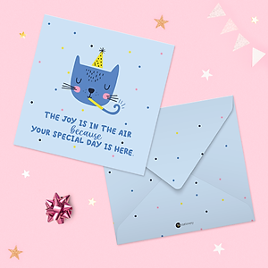 Set 4 thiệp chúc mừng sinh nhật SDstationery SAFARI 12x12 màu sắc rực rỡ minh họa vui nhộn trẻ trung