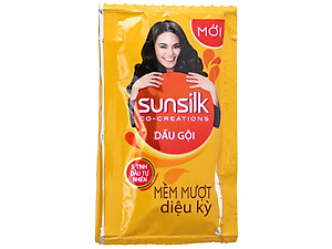 Dầu gội Sunsilk Mềm mượt diệu kỳ (Vàng) Dây 10 gói