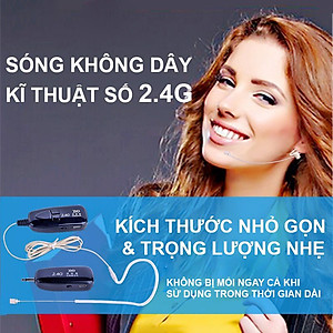 XXD-19 - Micro Hạt Gạo Không Dây 2.4G / UHF Cài Tai Dùng Cho Giảng Dạy, MC Sân Khấu