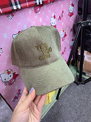 Mũ Lưỡi Trai YES YOU CAN Chất Gân Thoáng Mát