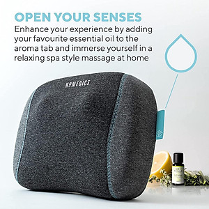 Gối massage Shiatsu TruHeat công nghệ GEL pin sạc Homedics TH-SPTF2000 - Dùng được trên ô tô