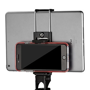 Đế kẹp 2in1 điện thoại máy tính bảng tablet ipad gắn chân máy ảnh tripod