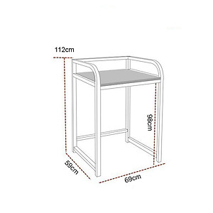 Kệ máy giặt 1 tầng KMG04 cho máy cửa trước, loại mặt gỗ chống nước, kiểu khung thép sơn tĩnh điện chống bong tróc, hàng được sản xuất tại Việt Nam