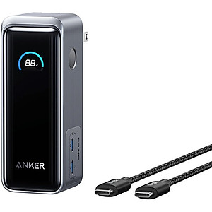 Sạc dự phòng kiêm cốc sạc Anker Prime Fusion Power Bank 2Type-C 65W 9600mAh A1339 - Hàng chính hãng