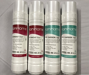 Combo 4 lõi lọc thô: 2 Sediment + 2 Pre carbon chính hãng Korihome 
