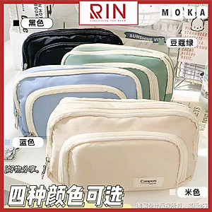 Hộp đựng bút / túi đựng bút đa năng bằng vải cao cấp, nhiều ngăn dành cho HS-SV văn phòng