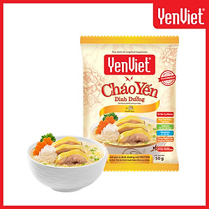 Cháo yến dinh dưỡng Yến Việt vị thịt gà sấy thăng hoa, vitamin B, không bột ngọt, chất bảo quản thùng 30 gói x 50g