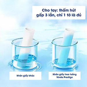 [3 GÓI KHĂN TREO TƯỜNG TẶNG 1 MÓC TREO] Khăn giấy treo tường cao cấp Vinda Prestige 4D 3 lớp 212 tờ