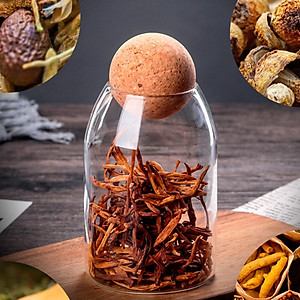 Bình Bảo Quản Thực Phẩm Bằng Thủy Tinh Có Nút Gỗ Kín