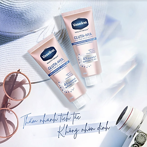 Combo 2 Vaseline Gluta-Hya Dưỡng Thể Nâng Tông Tức Thì Gấp 4x 300ML/tuýp