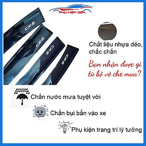 Vè mưa Mazda CX-5 2014-2015-2016-2017 vè đen che mưa bảo vệ trang trí xe