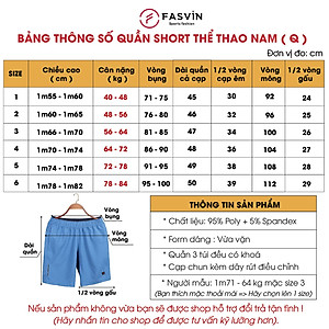 Quần đùi thể thao nam Fasvin Q21432.HN vải gió chun mềm mại co giãn