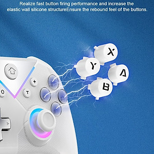 Gamepad tay game Không dây Bluetooth CM617 led RGB cho máy tính, laptop, smartphone, máy tính bảng, máy game hàng nhập khẩu