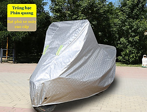 Bạt trùm xe máy tráng nhôm loại siêu dày chất lượng cao, chống mưa chống nắng xe máy, có túi đựng bạt trùm chính hãng D Danido
