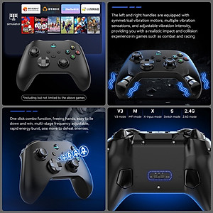 Gamepad tay game Không dây Bluetooth G6 Đa kết nối cho máy tính, laptop, smartphone, máy tính bảng, máy game hàng nhập khẩu