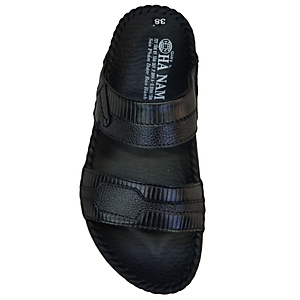 Dép Nam Quai Ngang HÀ NAM Da Bò Thật Cao Cấp DNA2083