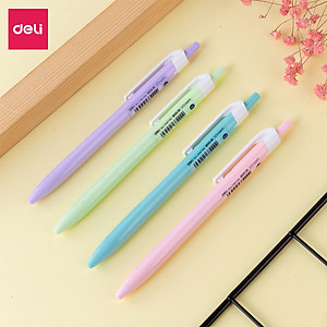 Bút bi dầu Deli - 0.7mm đầu bấm - 50 chiếc/hộp - EQ03336/EQ03236/EQ02836