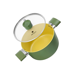 Bộ nồi phủ sứ chống dính Elmich Olive EL-5228OV03 size 18,20,24cm - Hàng chính hãng
