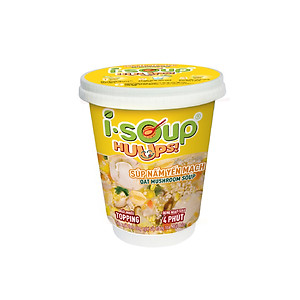 Súp Nấm Yến Mạch Ăn Liền ISOUP HUUPS Hũ 24G - Súp Ăn Liền Sấy Thăng Hoa