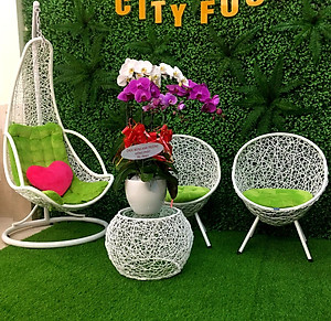 Bộ bàn ghế sân vườn + xích đu NAVICOM