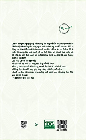 Sách Liệu Pháp Gerson: Chương Trình Dinh Dưỡng Dành Cho Bệnh Nhân Ung Thư Và Các Căn Bệnh Khác