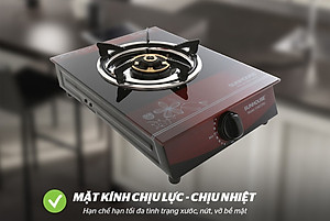 Bếp Gas Dương Đơn Mặt Kính Sunhouse SHB212KG - Hàng chính hãng