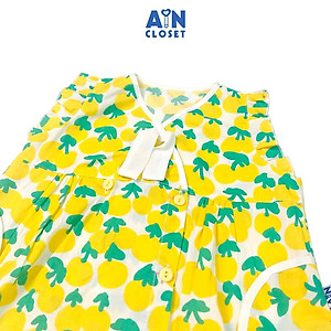 Bộ quận áo ngắn bé gái họa tiết Tulip vàng cotton - AICDBGC7ZGSP - AIN Closet
