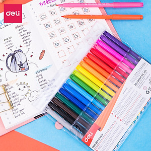  Bút màu nước 1.0mm Deli, 12 màu/18 màu/hộp - EC10003/EC10013