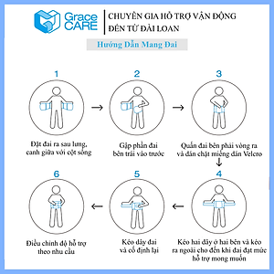 Đai Bảo Vệ Lưng Grace Care LH220 – Dây Kéo Ròng Rọc Cố Định Chắc Chắn, Giảm Đau Lưng Hiệu Quả