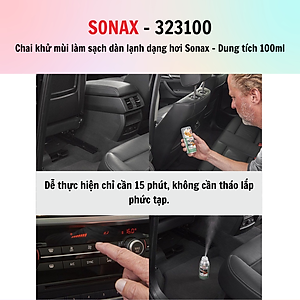 Chai khử mùi làm sạch dàn lạnh dạng hơi Sonax Car A/C Cleaner 100ml 323100