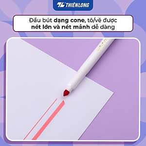 Bút lông màu Fiber Pen 20 màu Pastel Thiên Long Colokit rửa được an toàn sử dụng tô màu, vẽ tranh, calligraphy SWM-C008