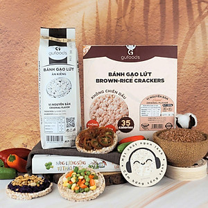 [Vị Huyền Mễ, Nguyên Bản, Yến Mạch] - Bánh Gạo Lứt Ăn Kiêng GUfoods 170g - Tập Gym, Giảm Cân, Thực Dưỡng, Eat Clean, Ăn Vặt Healthy, Không Chiên Dầu