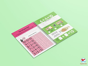 Bộ Sách Tự Xóa Thông Minh - Bé Làm Quen Với Toán Học (5 -7 tuổi) (Tặng Kèm Bút Xóa)