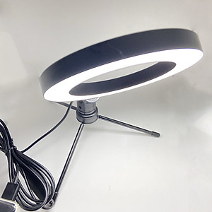 Bộ đèn livestream mini 3 chế độ 16cm có giá đỡ 3 chân xoay 360 độ PaKaSa- Hàng chính hãng