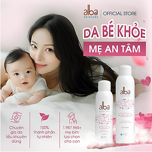 Xịt Khoáng BABY ALBA Chống Hăm Khô Rôm Sảy Giúp Da Bé Mịn Màng 150ML