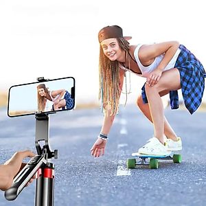 Gậy selfie tích hợp chân tripod cao 1m8 kèm phụ kiện chụp hình từ xa P185 - Hàng chính hãng