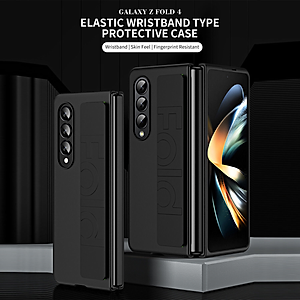 Ốp lưng chống sốc đeo tay cho Samsung Galaxy Z Fold 3 / Z Fold 4 / Fold 5 Fold 6 5G có đai đeo hand trap chống rơi rớt hiệu HOTCASE Luxury Silicone Wristband Case - chất liệu cao cấp, thiết kế thời trang sang trọng có đai đeo tay an toàn - Hàng nhập khẩu