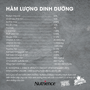 Thức Ăn Cho Mèo Trưởng Thành Nutrience Infusion Bao 2.27kg - Thịt Gà, Dầu Cá Hồi, Rau Củ, Trái Cây Tự Nhiên