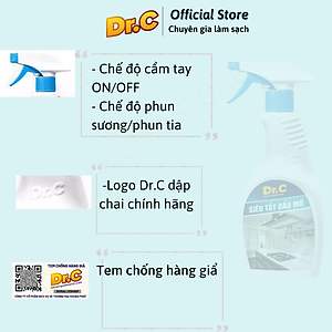 Siêu tẩy dầu mỡ Dr.C chính hãng ( TẶNG Lau kính Dr.C chính hãng)