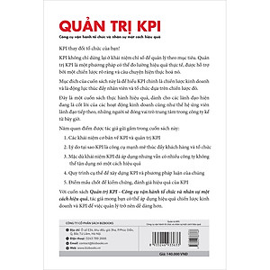 Sách Quản Trị KPI - Công Cụ Vận Hành Tổ Chức Và Nhân Sự Một Cách Hiệu Quả