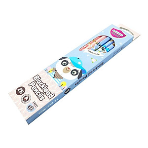 Hộp 12 Bút Chì Gỗ 2B Blacklead Pencil + Chuốt Chì - Masterart Happy Life (Mẫu Màu Giao Ngẫu Nhiên)