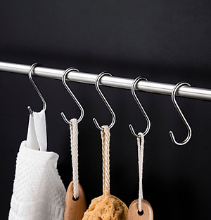 Bộ 10 móc treo đồ chữ S inox 304 dày 4mm Hobby home decor MTS-10